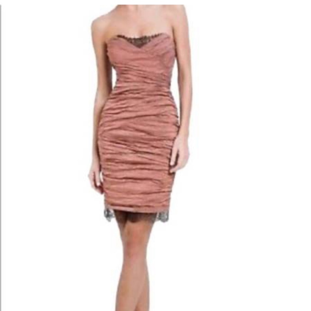 - BcbgMaxAzria plum metallic cocktail dress size 10
